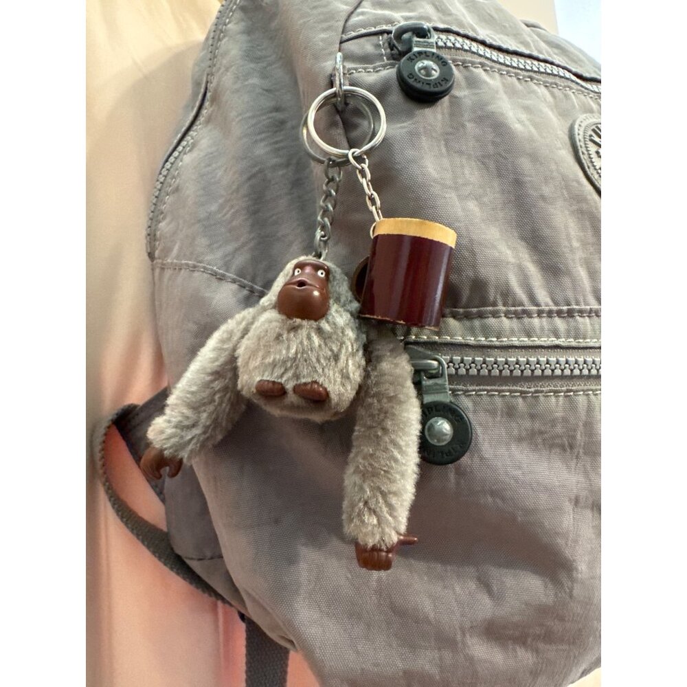 Kipling Challenger Backpack Grey Ripstop Zip Plus… - image 2